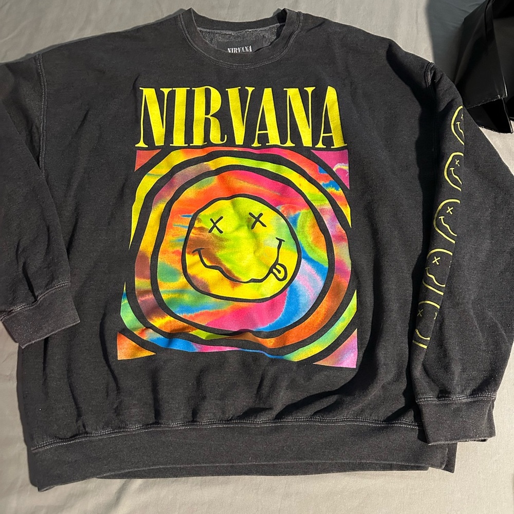 Urban Outfitters Nirvana Black Gray Sweatshirt size Small Medium